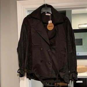 Essue peacoat style jacket size S NWT DARK GRAY